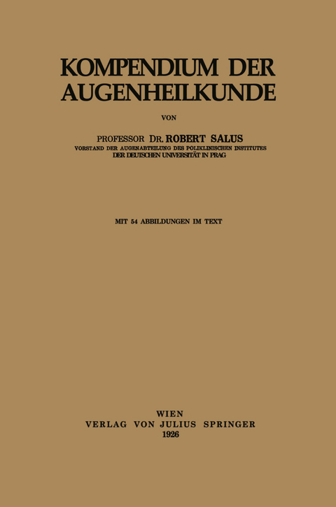 Kompendium der Augenheilkunde - Robert Salus