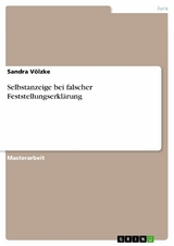 Selbstanzeige bei falscher Feststellungserklärung - Sandra Völzke