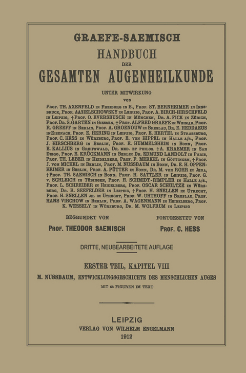 Entwicklungsgeschichte des menschlichen Auges - M. Nussbaum