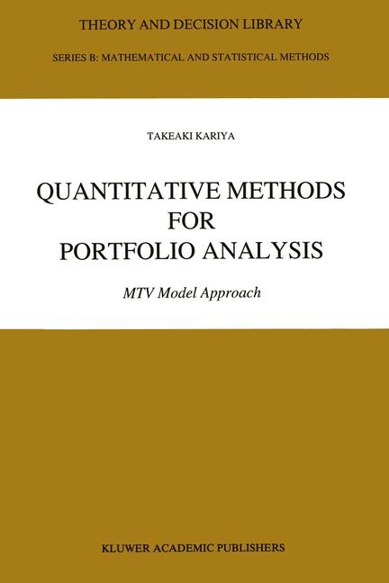 Quantitative Methods for Portfolio Analysis - Takeaki Kariya