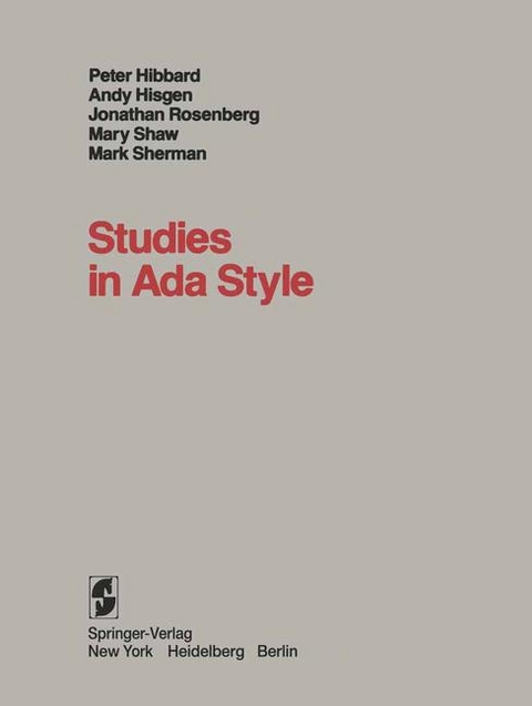 Studies in ADA Style - P Hibbard, A Hisgen, J Rosenberg, M Shaw, M Sherman