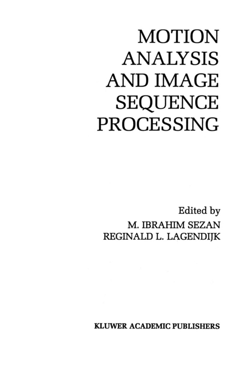 Motion Analysis and Image Sequence Processing - 
