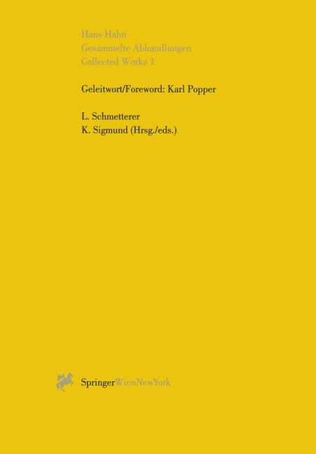 Gesammelte Abhandlungen /Collected Works / Gesammelte Abhandlungen/Collected Works - Hans Hahn
