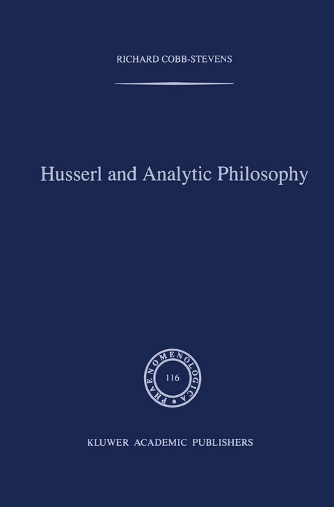 Husserl and Analytic Philosophy - R. Cobb-Stevens