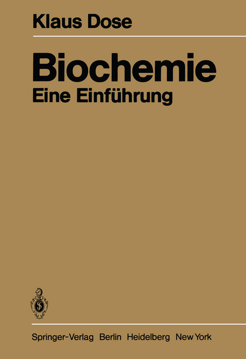 Biochemie - K. Dose