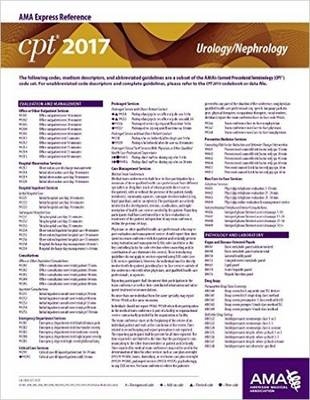 CPT 2017 Express Reference Coding Card: Urology/Nephrology -  American Medical Association