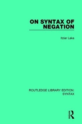 On Syntax of Negation - Itziar Laka