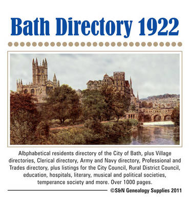 Somerset, Bath 1922 Directory