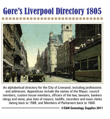 Lancashire, Gore's Liverpool Directory 1805