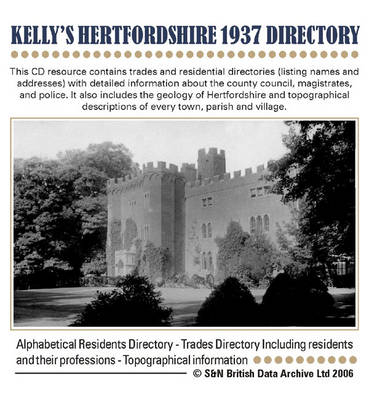 Hertfordshire, Kelly's 1937 Directory