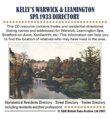 Warwickshire, Warwick and Leamington Spa 1933 Kelly's Directory