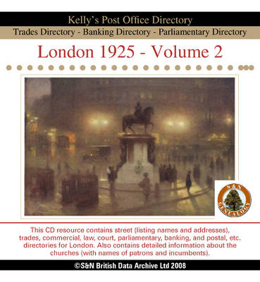 London 1925 Post Office Directory