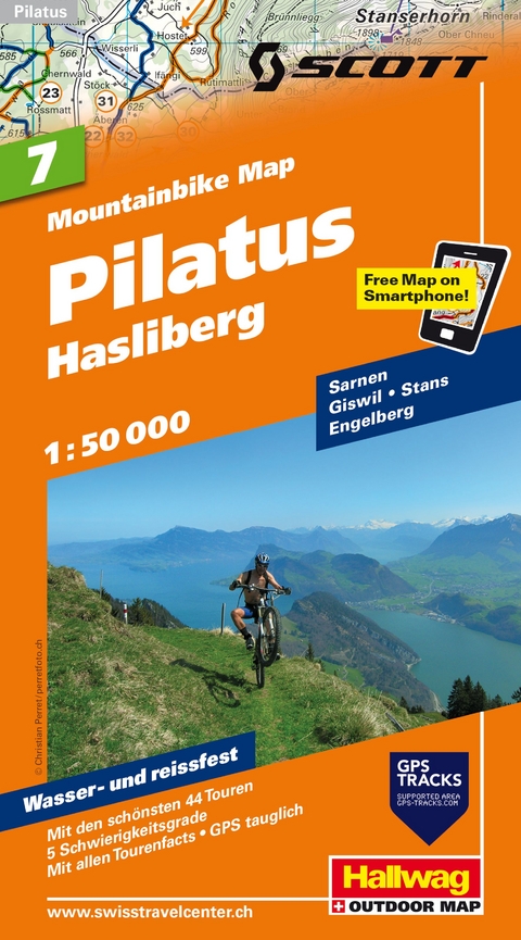 Hallwag Mountainbike-Karte 7 Pilatus 1:50.000