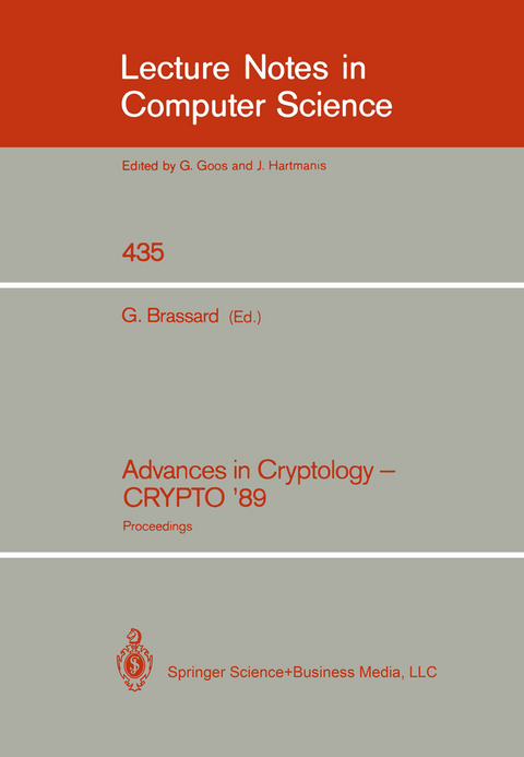 Advances in Cryptology - CRYPTO '89 - 