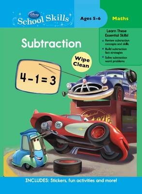 Disney Cars Learn Subtraction Workbook Age 5-6