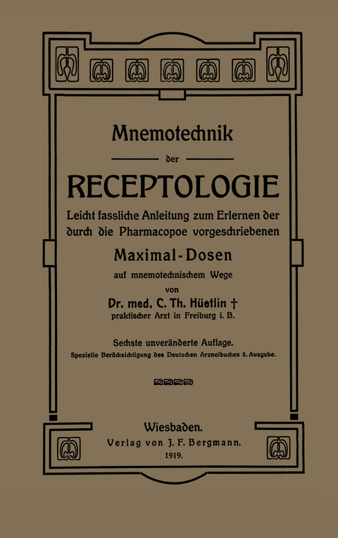 Mnemotechnik der Receptologie - NA Hüetlin