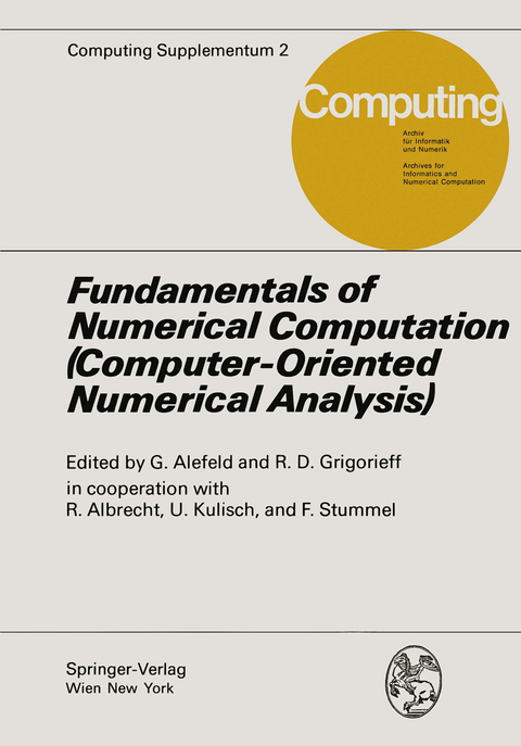 Fundamentals of Numerical Computation (Computer-Oriented Numerical Analysis) - 