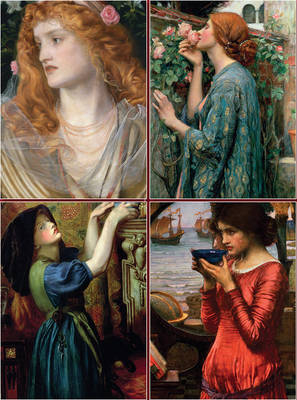 Set of Four Magnetic Notepads: Pre-Raphaelites - 