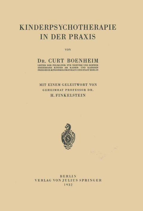 Kinderpsychotherapie in der Praxis - NA Boenheim, NA Finkelstein