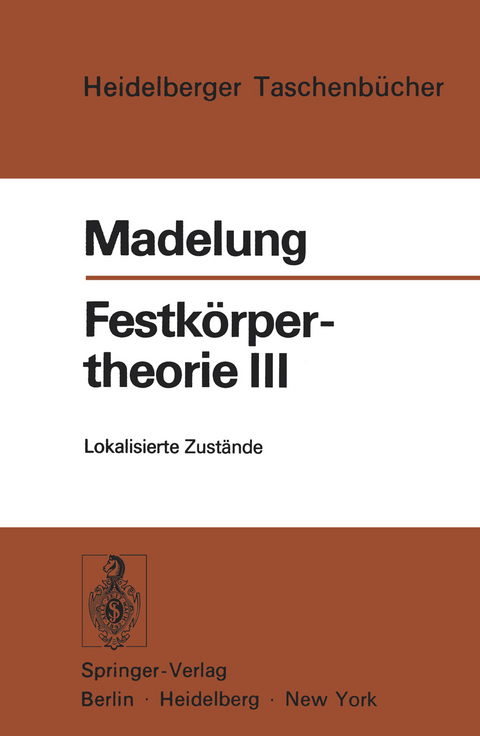 Festkörpertheorie III - Otfried Madelung