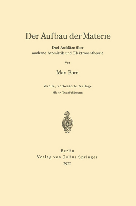 Der Aufbau der Materie - Max Born