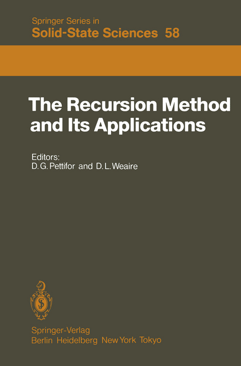 The Recursion Method and Its Applications - 