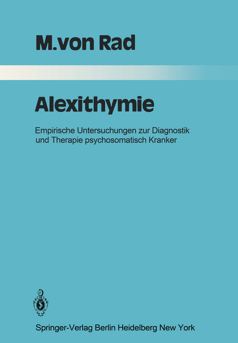 Alexithymie - M. v. Rad