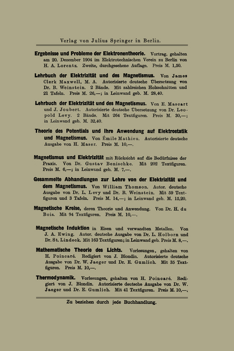 Die neueren Wandlungen der elektrischen Theorien - Gustav Holzmüller