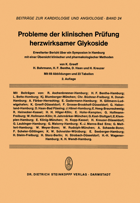 Probleme der Klinischen Prüfung Herzwirksamer Glykoside - 