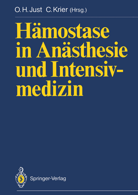 Hämostase in Anästhesie und Intensivmedizin - 