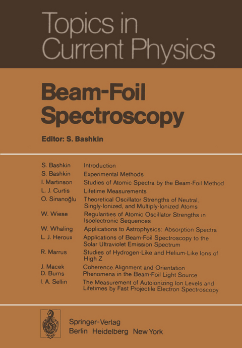 Beam-Foil Spectroscopy - 