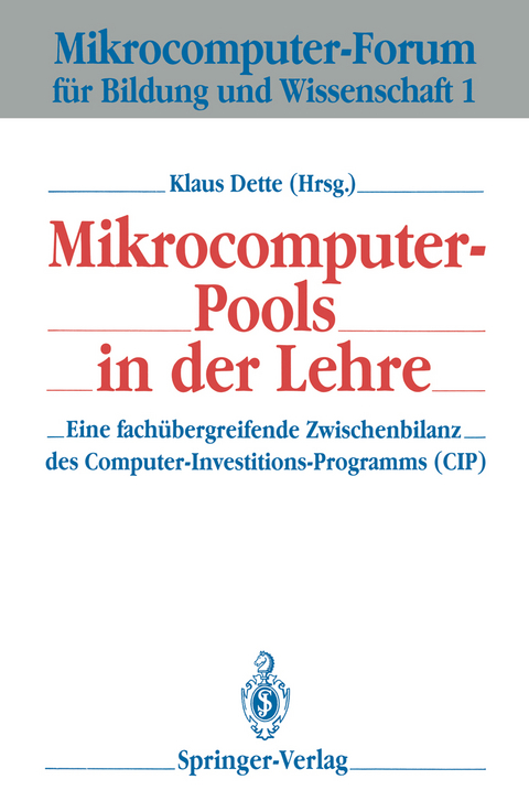 Mikrocomputer-Pools in der Lehre - 