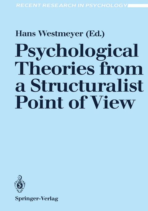 Psychological Theories from a Structuralist Point of View - 