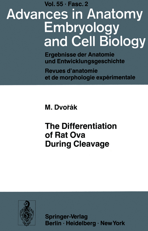 The Differentiation of Rat Ova During Cleavage - Milan Dvorak