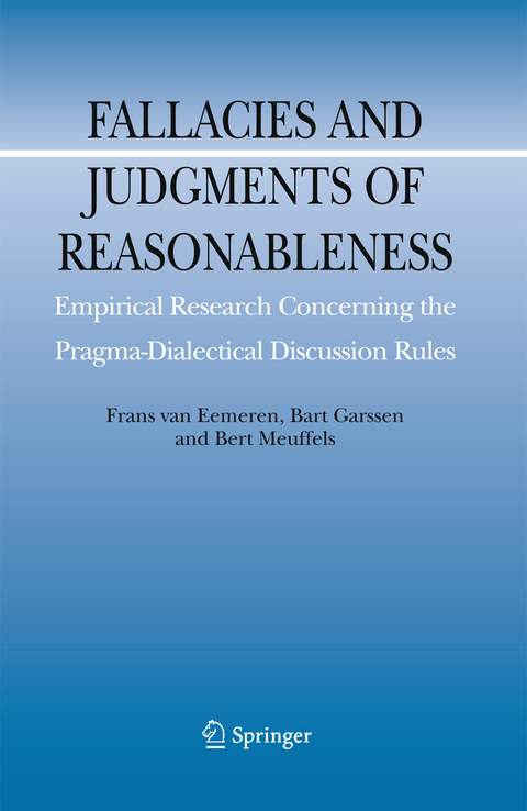 Fallacies and Judgments of Reasonableness - Frans H. Van Eemeren, Bart Garssen, Bert Meuffels