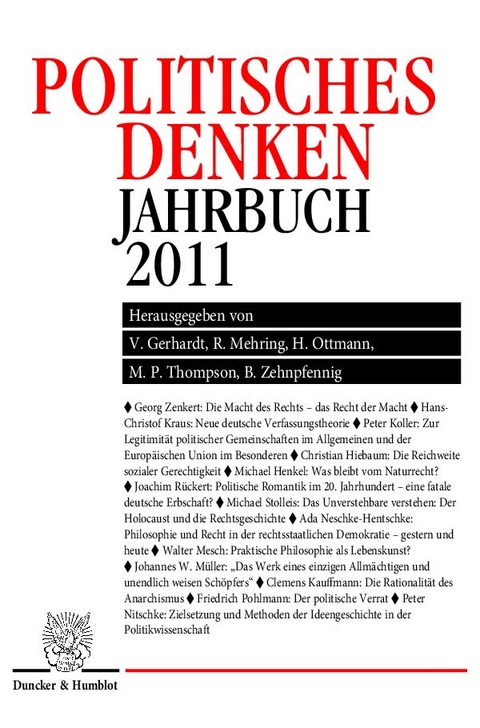 Politisches Denken. Jahrbuch 2011. - 