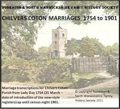 Chilvers Coton Marriages 1754-1901