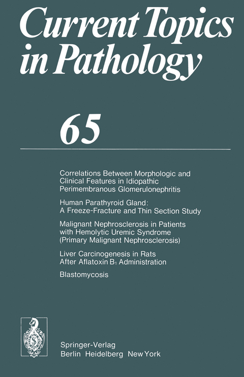 Current Topics in Pathology - E. Grundmann, W. H. Kirsten