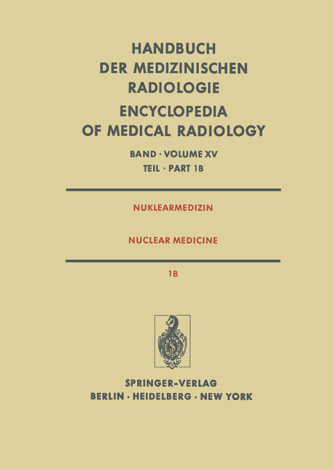 Nuklearmedizin / Nuclear Medicine - J. Fitschen, F. Helus, K. Jordan, D. Junker, G.-J. Meyer, O. Schober, G. Stöcklin