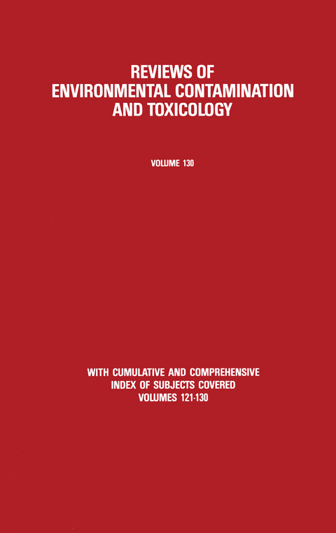 Reviews of Environmental Contamination and Toxicology - George W. Ware