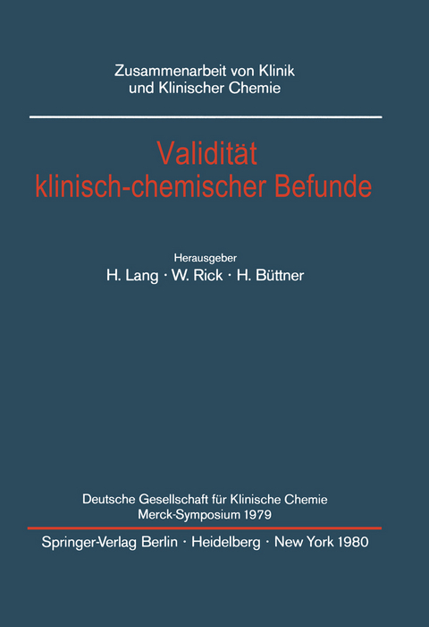 Validität klinisch-chemischer Befunde - 