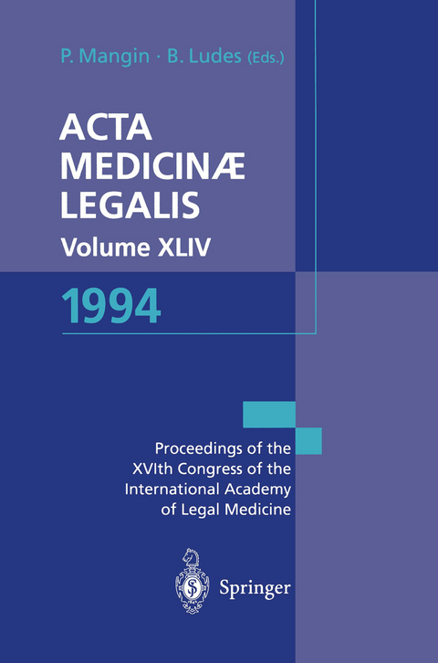 Acta Medicinæ Legalis. Volume XLIV. 1994 - 