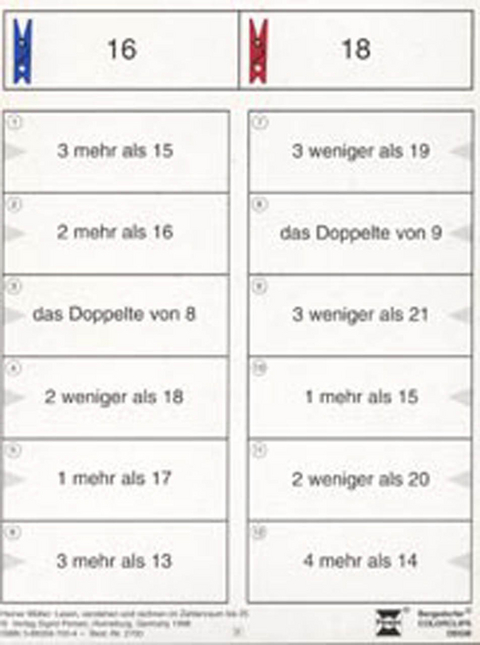 Lesen, verstehen und rechnen im Zahlenraum bis 25 - Heiner Müller