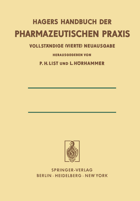 Chemikalien und Drogen Teil C: T–Z - Paul Heinz List, Ludwig Hörhammer