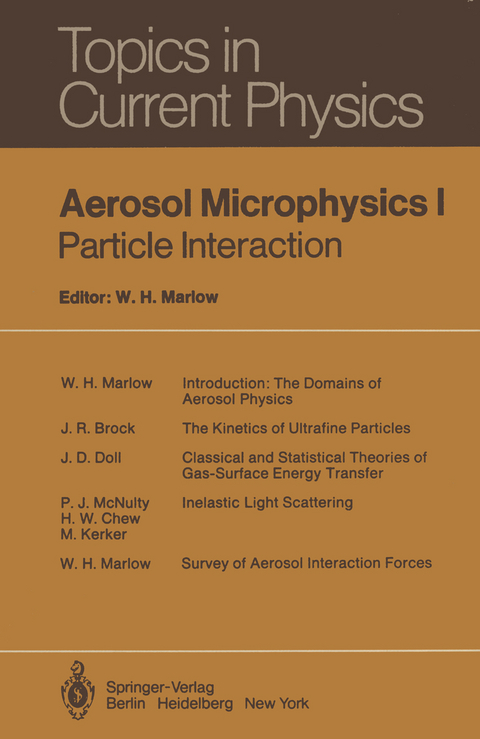 Aerosol Microphysics I - 