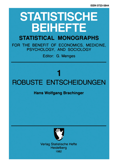 Robuste Entscheidungen - H. W. Brachinger