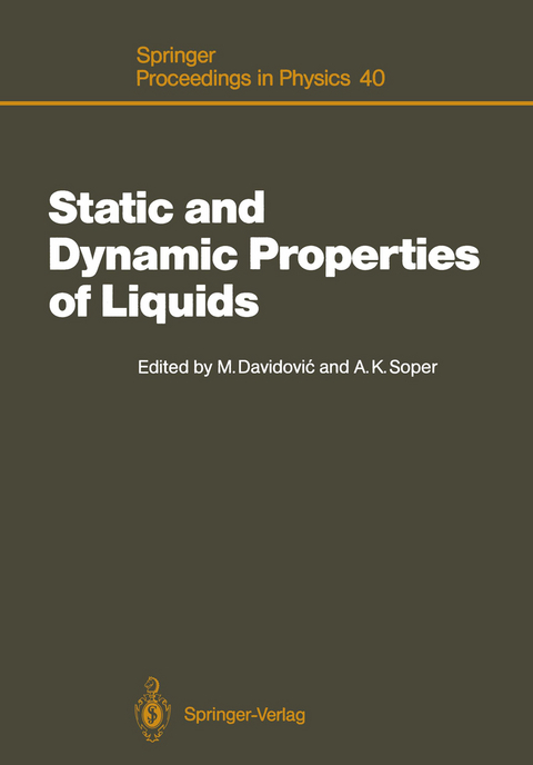 Static and Dynamic Properties of Liquids - 