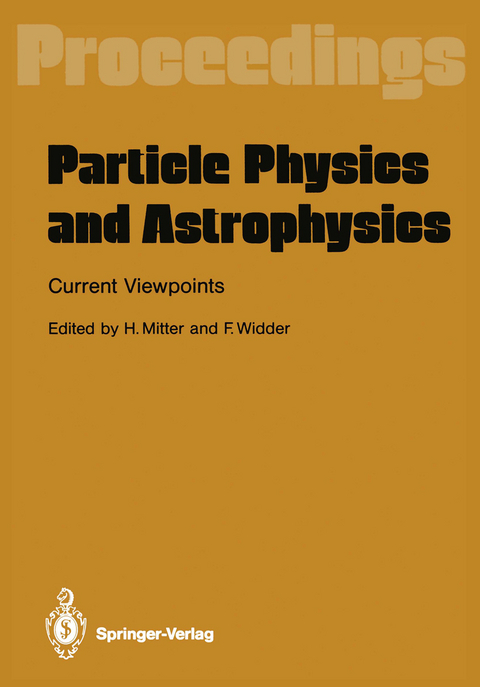 Particle Physics and Astrophysics. Current Viewpoints - 