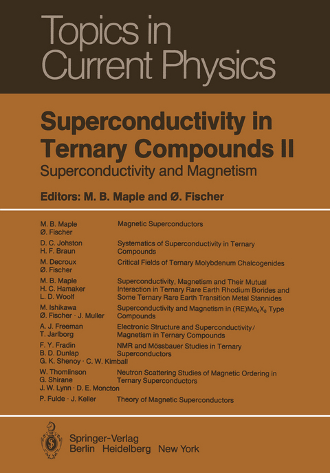 Superconductivity in Ternary Compounds II - 