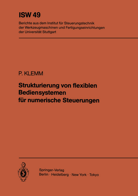Strukturierung von flexiblen Bediensystemen für numerische Steuerungen - P. Klemm